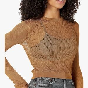 Free People H20 Crew Pullover Tiger Eye XS 
New With Tags